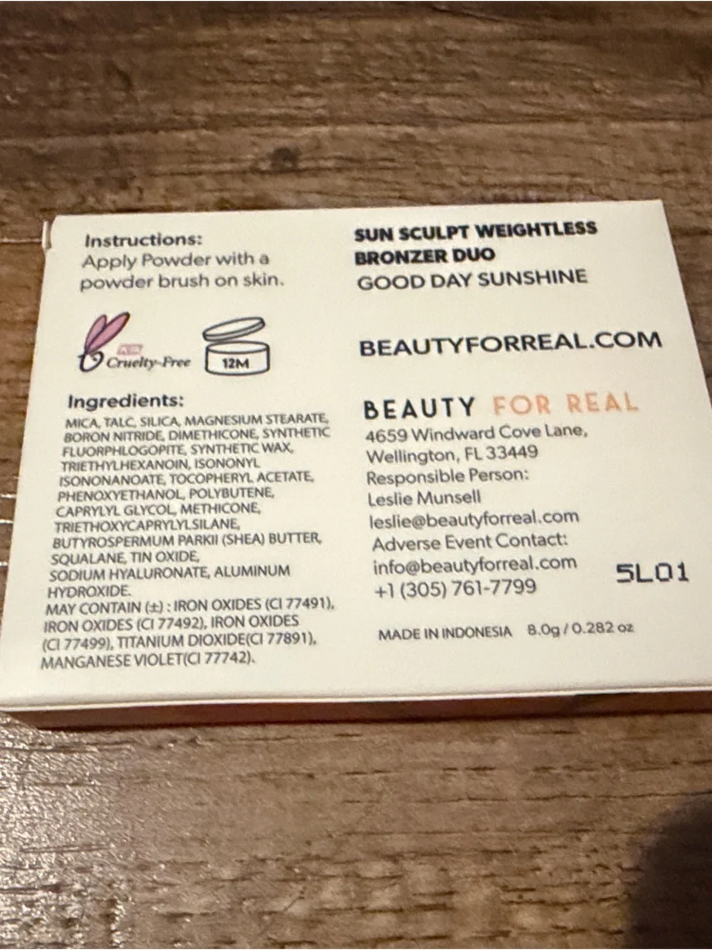 Beauty For Real Sun Sculpt Weightless Bronzer Duo - White with Coral Accents